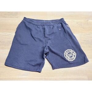 Vintage JERZEES Sweat Shorts Sterling Heights Fire Department Medium USA Stained